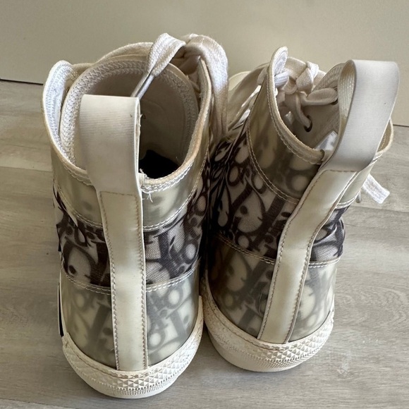 Dior-B23 High-Top Sneaker White And Black Dior Oblique Canvas Sz 40 us 7 - Picture 10 of 13